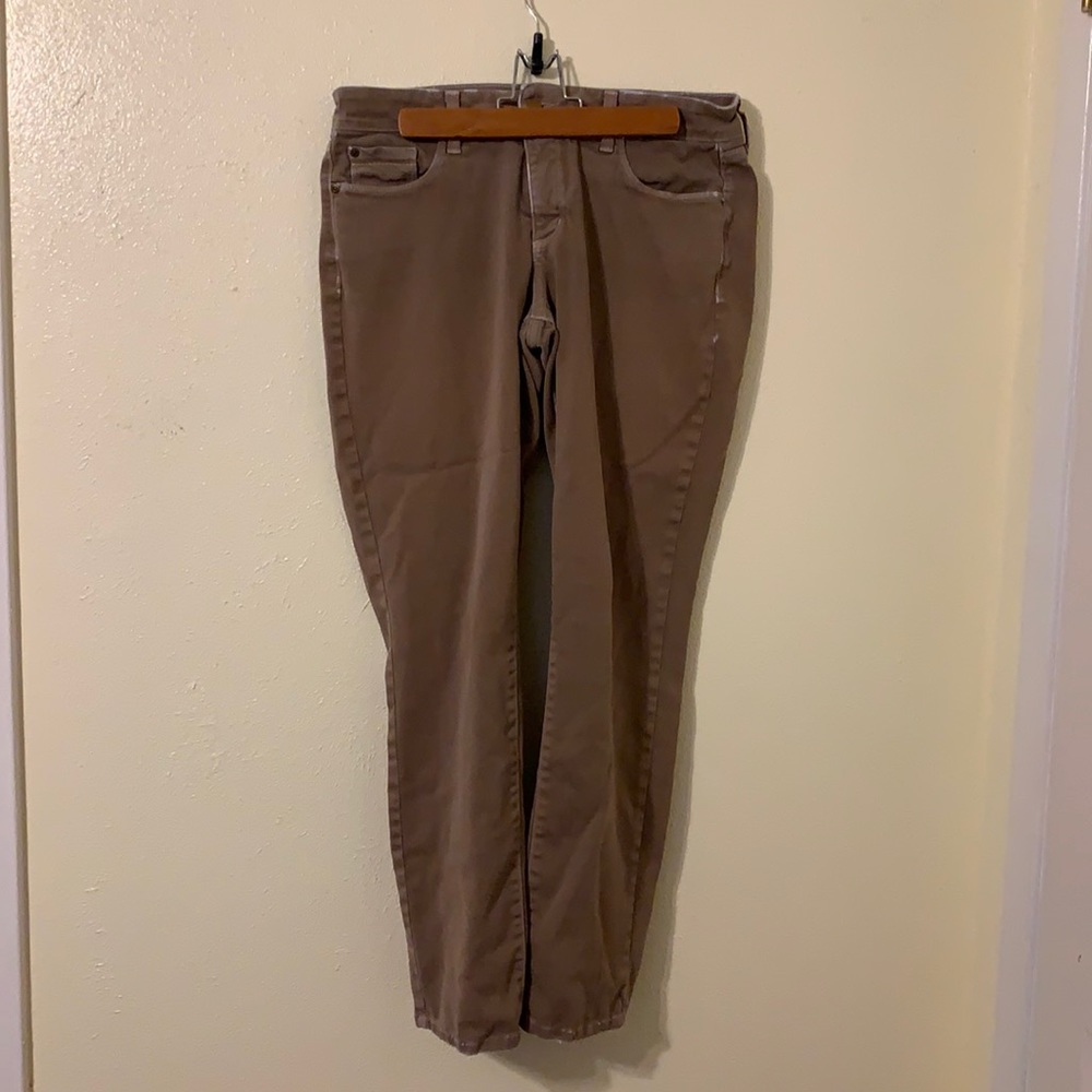 Brown Distressed Legging Jeans